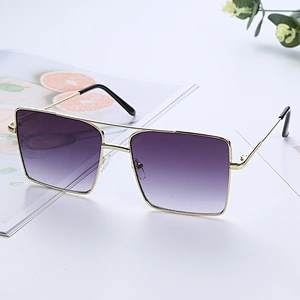 Anti-UV 2021 newest trendy blue light block metal square sunglasses women men eyewear shade sun glasses wholesale custom goggles