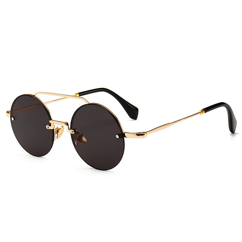 Explosive narrow frame modern retro sunglasses round sunglasses trend street model catwalk sunglasses