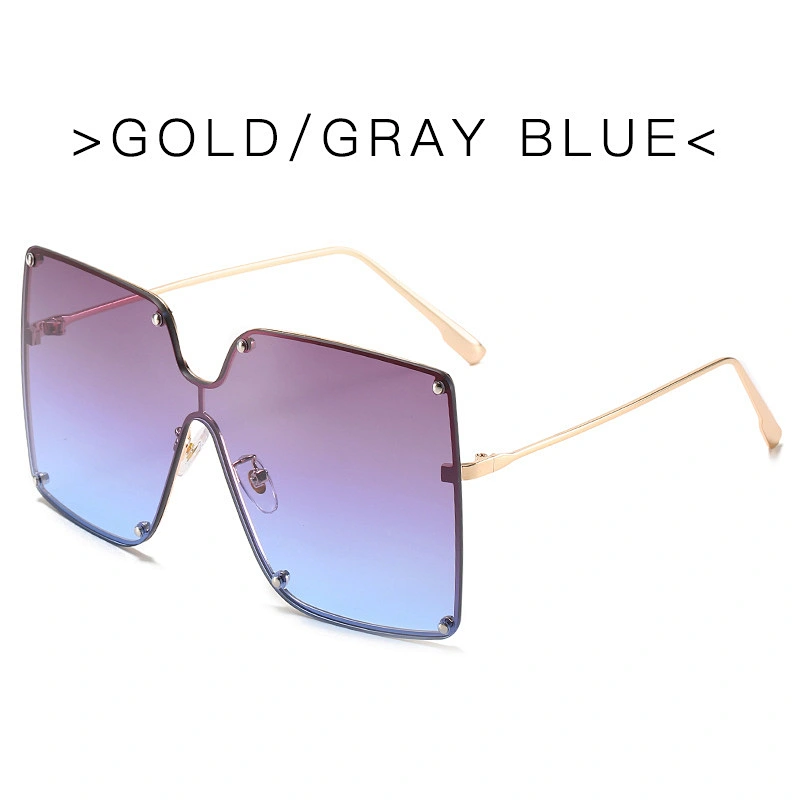 Newest metal big frame fashion sunglasses female sunglasses jelly color square ocean shades vintage sun glasses wholesale custom