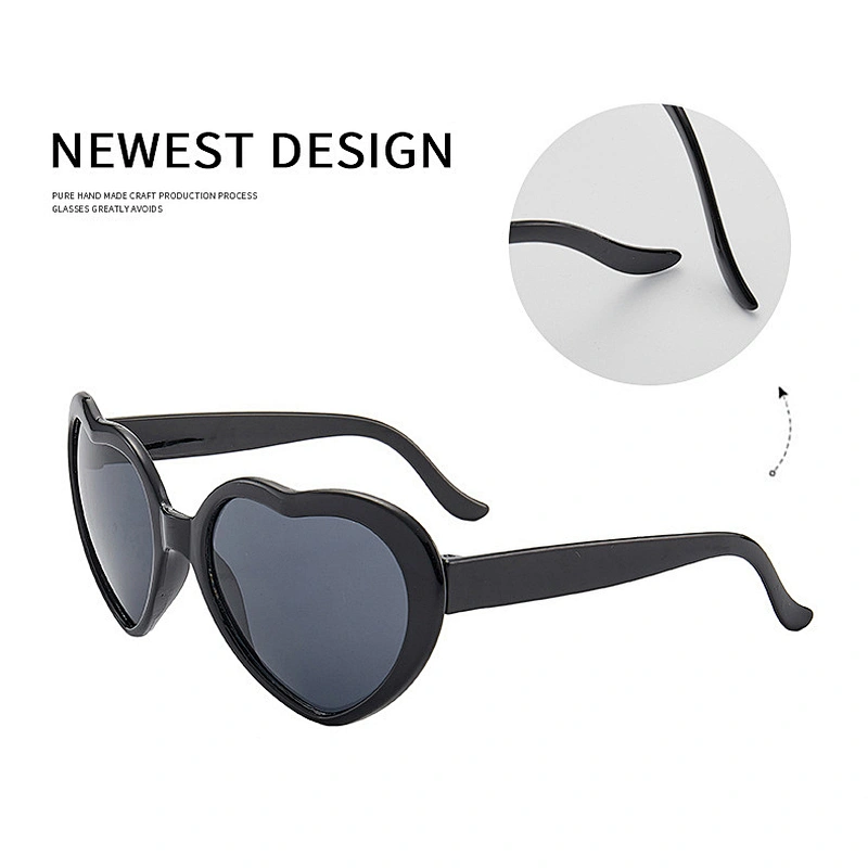 2021 newest fashion celebrity love heart shape sunglasses women men eyewear shade vintage sun glasses wholesale custom goggles