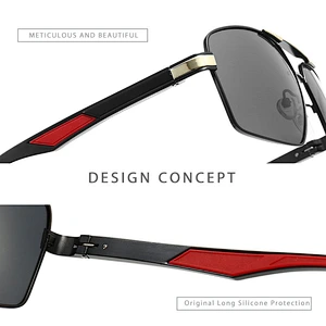 New aluminum-magnesium glasses men's polarized sunglasses square polarized glasses sunglasses cycling sunglasses