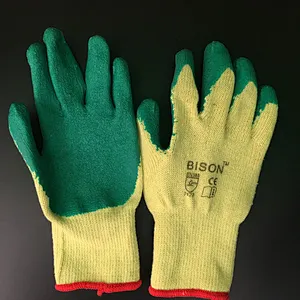 Mechanic Yarn Working Safety Driving Dipped Gloves Construction Blue Plain Light Style Feature Material Wing Origin