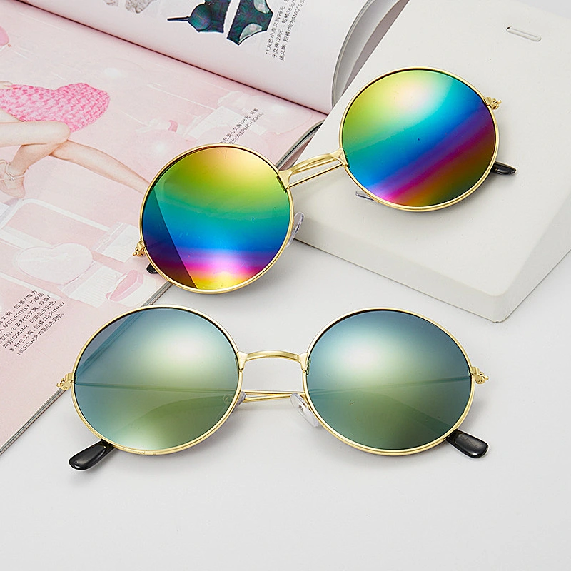 2021 newest fashion oval colorful trendy round sunglasses women men eyewear shade vintage sun glasses wholesale custom goggles