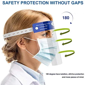 safety pet plastic protective transparent clear full foam faceshield face shield mask visor with sponge stick for philippines