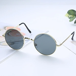 Anti-UV 2021 newest fashion trendy metal round sunglasses women men eyewear shade sun glasses wholesale custom goggles