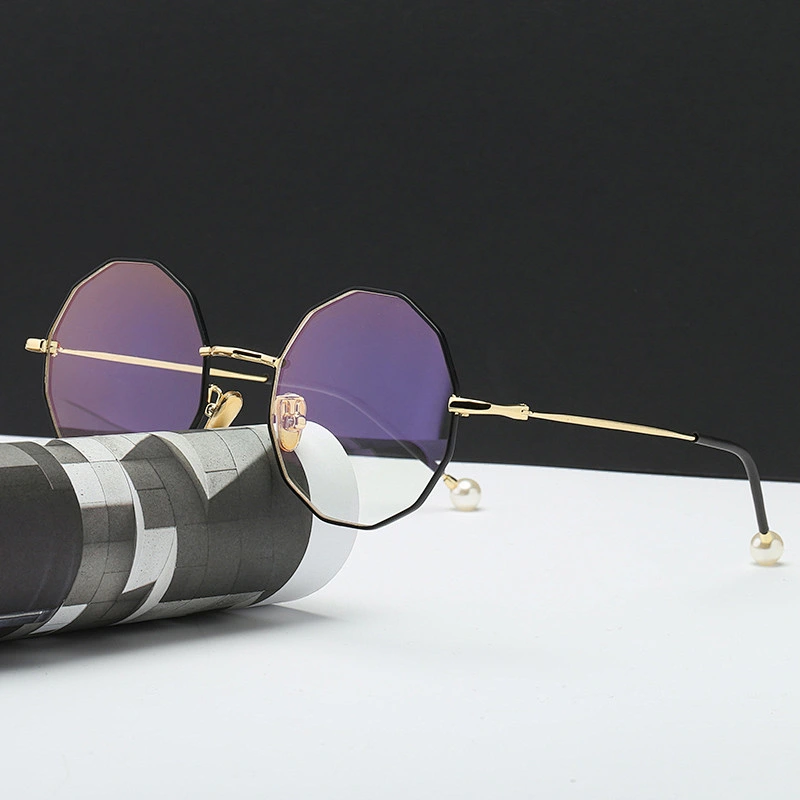 Polygon pearl metal vintage computer optical frames river wholesale women eyewear men eyeglasses black frame design eye glasses