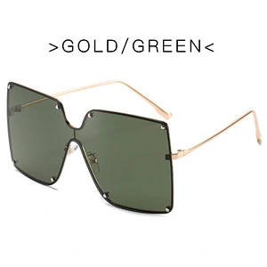 Newest metal big frame fashion sunglasses female sunglasses jelly color square ocean shades vintage sun glasses wholesale custom