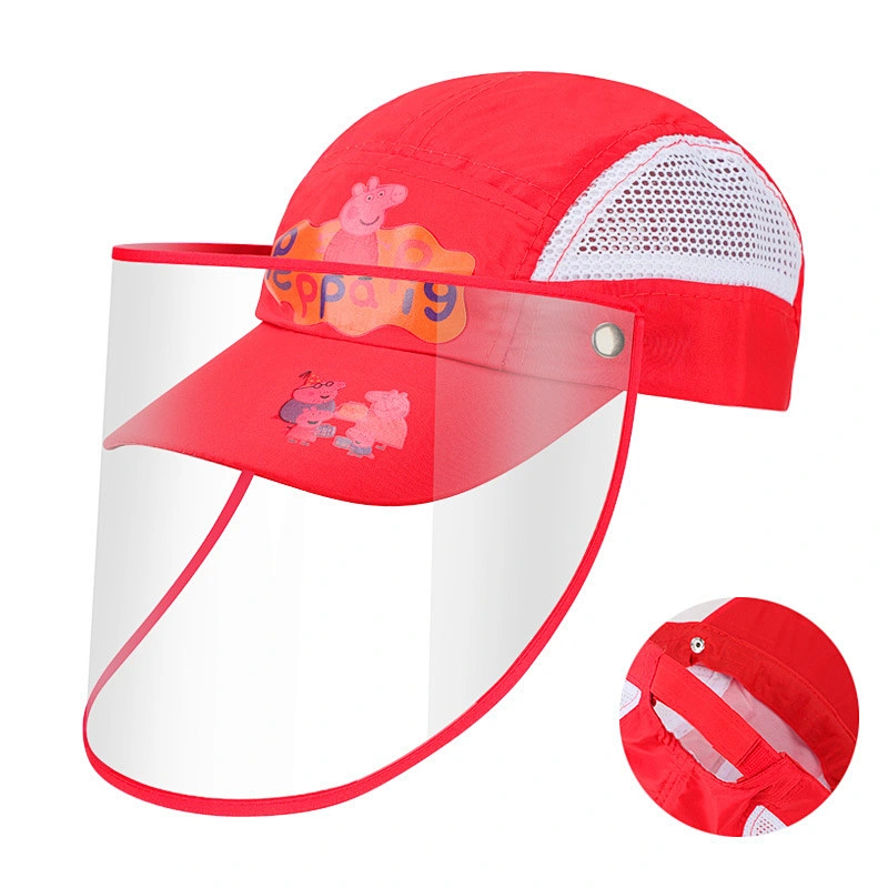 anti foam hat fisherman face shield female baby adjustable face shield  leisure riding detachable kids face shield with mask