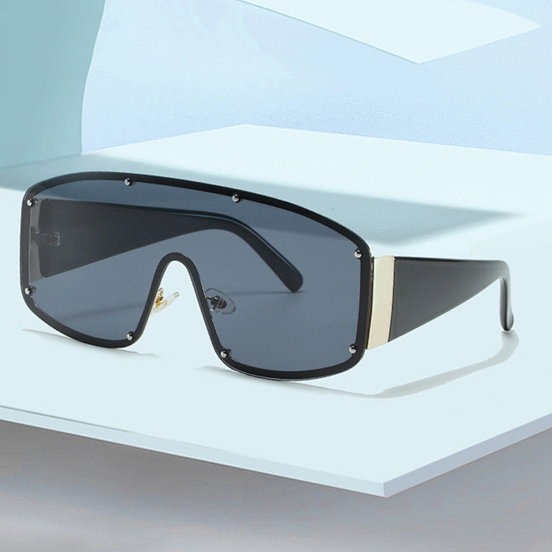 2021 newest fashion Siamese big frame stud sunglasses women men eyewear shade vintage sun glasses wholesale custom goggles