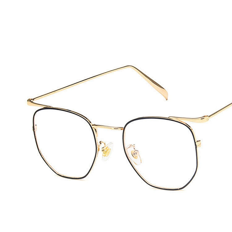 Anti UV retro metal polygon Irregular glasses optical frame river wholesale women eyewear men eyeglasses design eye glasses