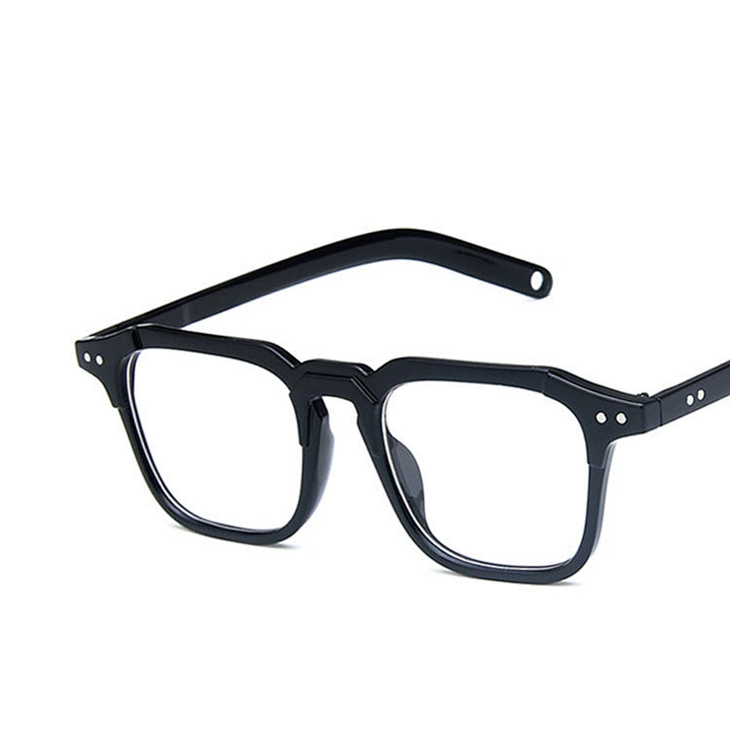 2021 trendy stud square transparent frame glasses river optical frames wholesale women eyewear men eyeglasses design eye glasses