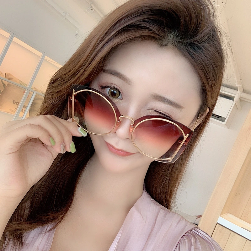 2021 newest fashion metal Irregular geometry sunglasses women men eyewear shade vintage sun glasses wholesale custom goggles