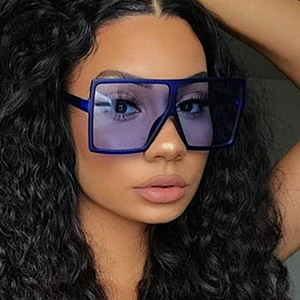 2021 newest fashion square big frame metal hinge sunglasses women men eyewear shade vintage sun glasses wholesale custom goggles