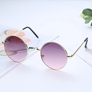 Anti-UV 2021 newest fashion trendy metal round sunglasses women men eyewear shade sun glasses wholesale custom goggles