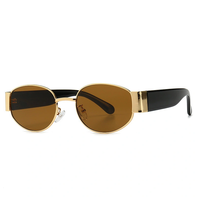 New oval small frame hipster hip-hop sunglasses bungee glasses celebrity the same style street shooting female sunglasses male