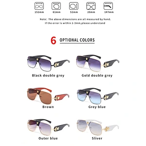 2021 newest fashion leather siamese sunglasses polarized women men eyewear shade vintage sun glasses wholesale custom goggles