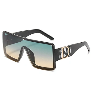 2021 newest fashion oversize square diamond sunglasses women men eyewear shade vintage sun glasses wholesale custom goggles