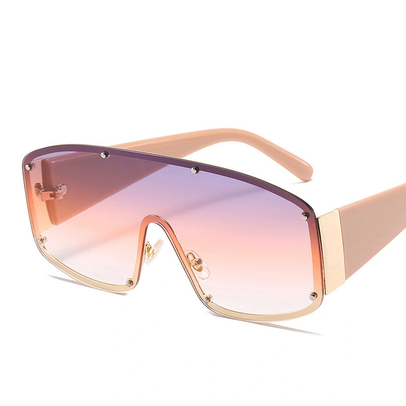 2021 newest fashion Siamese big frame stud sunglasses women men eyewear shade vintage sun glasses wholesale custom goggles