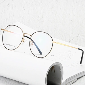 Newest trendy round light metal fashion optical frame river wholesale myopia women eyewear men eyeglasses design eye glasses