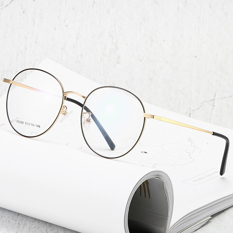 Newest trendy round light metal fashion optical frame river wholesale myopia women eyewear men eyeglasses design eye glasses