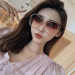 2021 newest fashion metal Irregular geometry sunglasses women men eyewear shade vintage sun glasses wholesale custom goggles