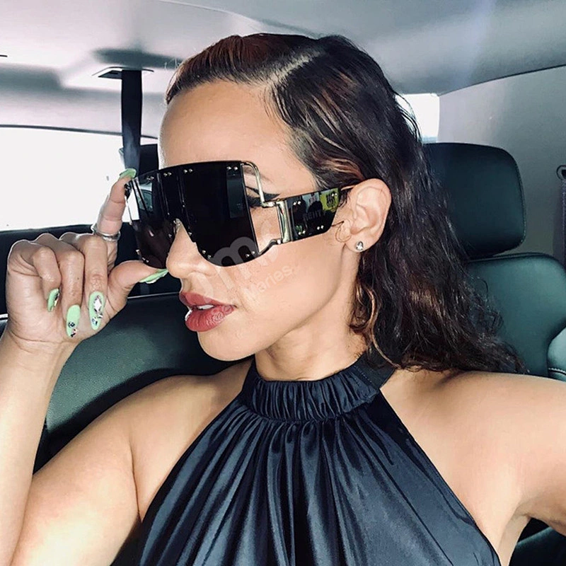 2021 newest fashion stud big frame trendy sunglasses women men eyewear shade vintage sun glasses wholesale custom goggles
