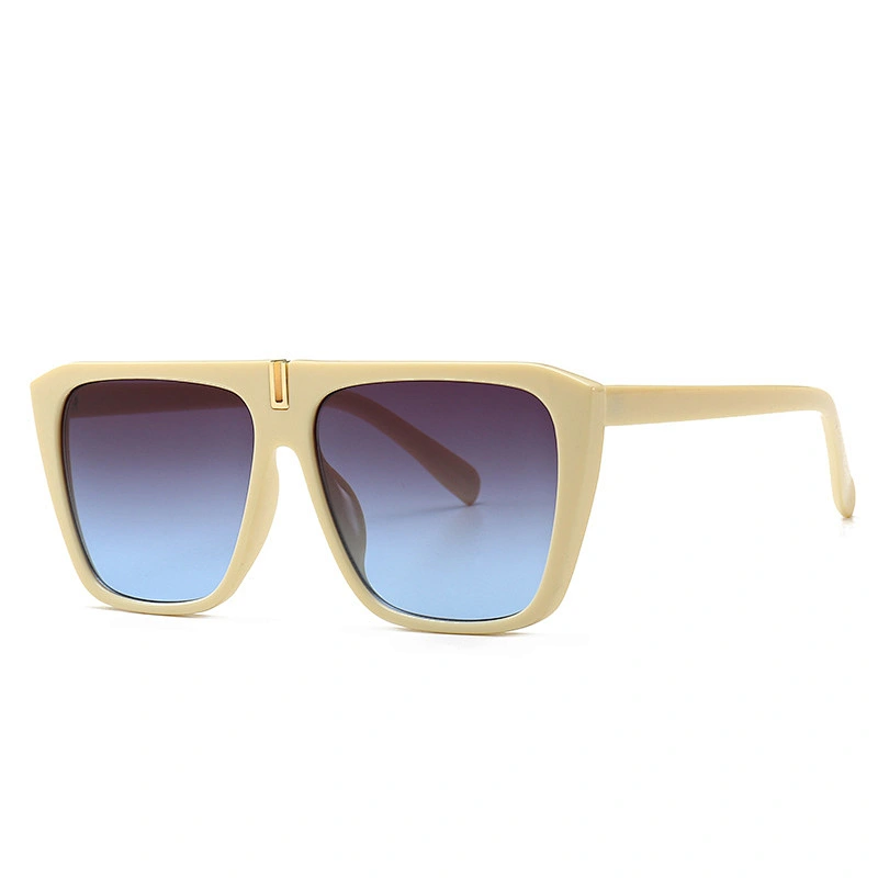 Cross-border new square flat top mens sunglasses women European and American street style fashion sunglasses newest