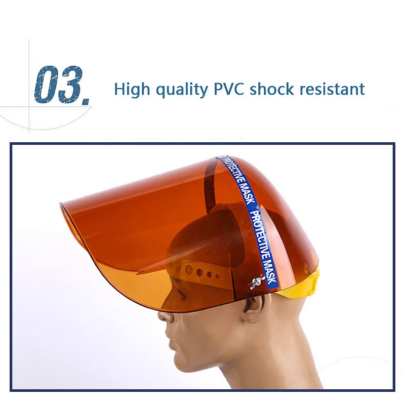 Plexiglass customized face shield labor protection supplies splash-proof pvc protective faceshield fashion