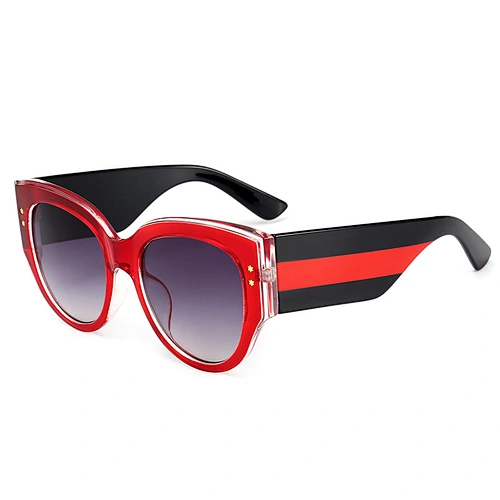 Explosion models translucent color striped round glasses sunglasses European and American street fashion trend luxury sunglasses