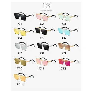 2021 newest fashion square big frame colorful sunglasses polarized women men eyewear shade sun glasses wholesale custom goggles
