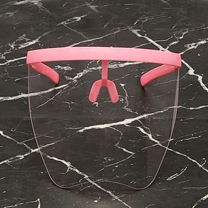 Clear Face Shield ShieldMask Frame Face Visors Face Visors-Pink Anti-dropping Anti-aerosol