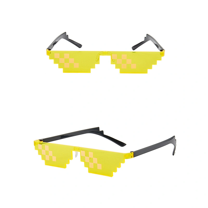 2021 newest fashion coding pixel mosaic sunglasses women men eyewear shade vintage sun glasses wholesale custom goggles