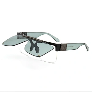 Foreign trade new style modern retro sunglasses flip sunglasses INS wind big branded sunglasses