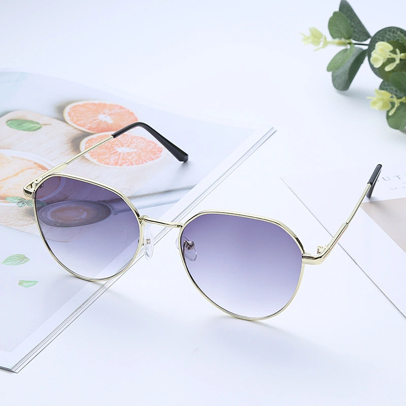 Anti-UV 2021 newest fashion blue light block metal round sunglasses women men eyewear shade sun glasses wholesale custom goggles