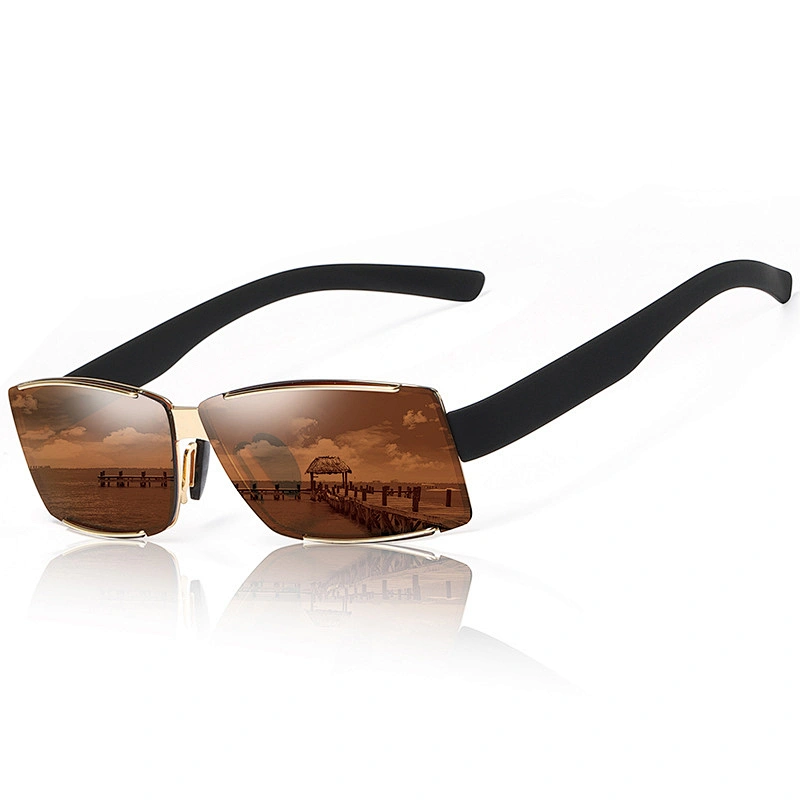 2021 newest fashion square rimless driving sunglasses polarized women men eyewear shade sun glasses wholesale custom goggles