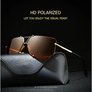 2021 newest fashion square rimless sunglasses polarized women men eyewear shade vintage sun glasses wholesale custom goggles