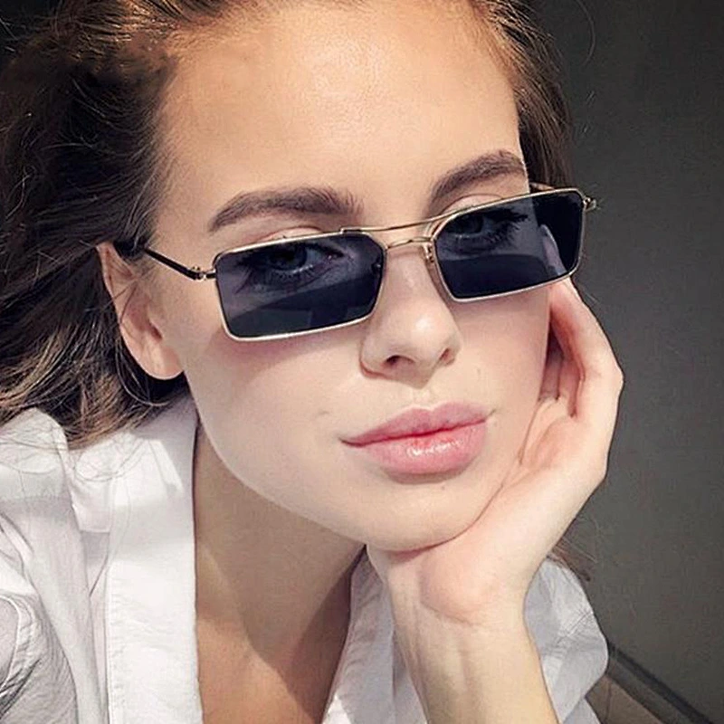 2021 newest metal square frame trendy retro sunglasses women men eyewear shade vintage sun glasses wholesale custom goggles