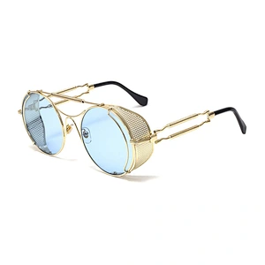 2021 newest fashion round frame spring legs punk sunglasses women men eyewear shade vintage sun glasses wholesale custom goggles