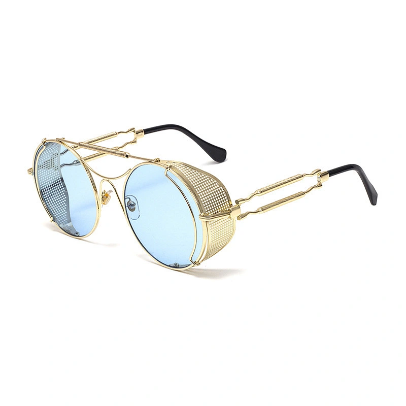 2021 newest fashion round frame spring legs punk sunglasses women men eyewear shade vintage sun glasses wholesale custom goggles