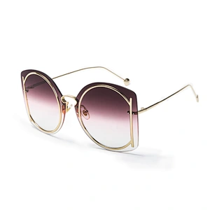 2021 newest fashion metal Irregular geometry sunglasses women men eyewear shade vintage sun glasses wholesale custom goggles