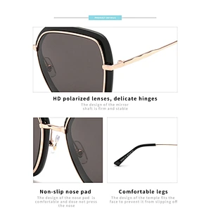 2021 newest fashion big frame TR90 sunglasses polarized women men eyewear shade vintage sun glasses wholesale custom goggles