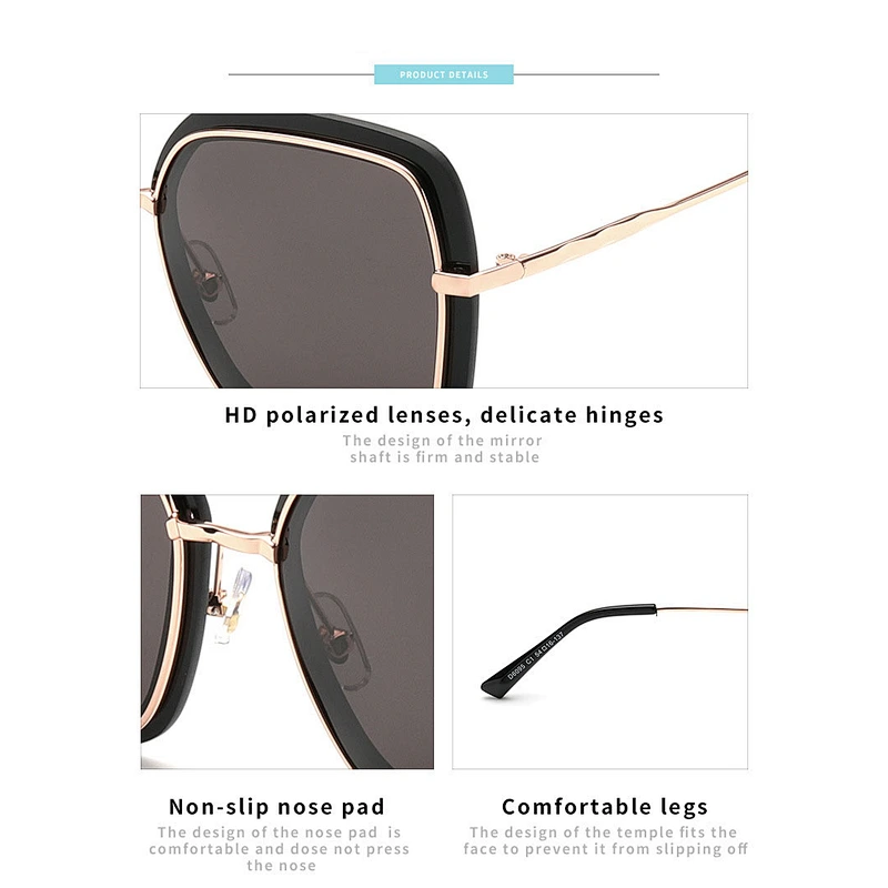 2021 newest fashion big frame TR90 sunglasses polarized women men eyewear shade vintage sun glasses wholesale custom goggles