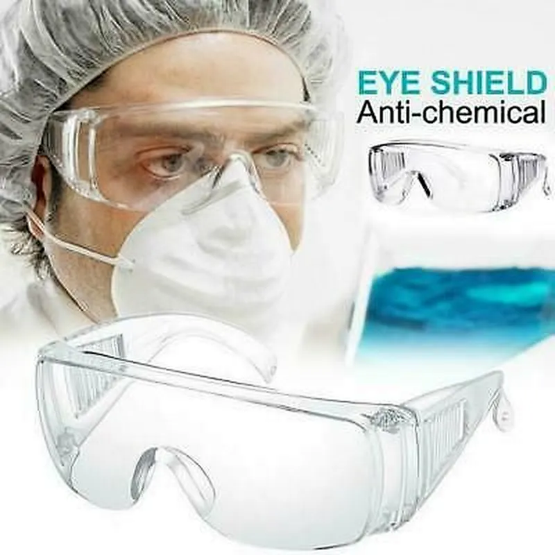 anti fog eye protection clear lens transparent frame big safety glasses glasses shield eye ophthalmic yiwu
