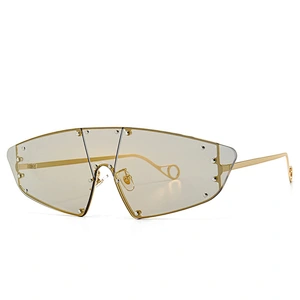 Modern Retro One-Piece Cat Eye Sunglasses wholesale Jump Di Sunglasses edc Electronic Syllable Cool women Sunglasses
