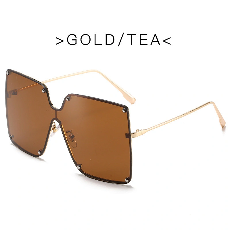 Newest metal big frame fashion sunglasses female sunglasses jelly color square ocean shades vintage sun glasses wholesale custom