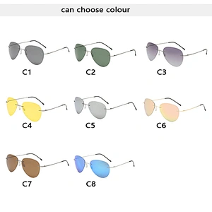 2021 newest fashion rimless oval titanium sunglasses polarized women men eyewear shade sun glasses wholesale custom goggles