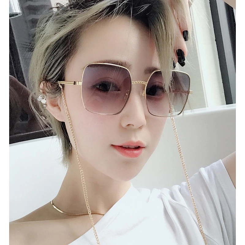 Square metal chain retro celebrity glasses optical frame river wholesale women eyewear men eyeglasses design eye glasses