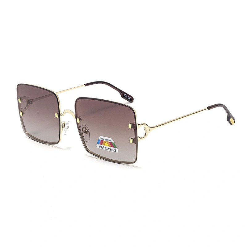 2021 newest fashion metal square frame sunglasses polarized women men eyewear shade vintage sun glasses wholesale custom goggles