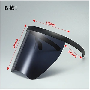 Anti-fog Face Shield mask and transparent Safety face sheild Glasses Frame visor faceshield on glasses frame