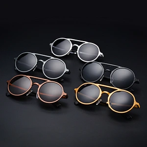 2021 newest fashion aluminum magnesium round sunglasses polarized women men eyewear shade sun glasses wholesale custom goggles